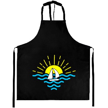 Discover Sunset with sailboat Aprons