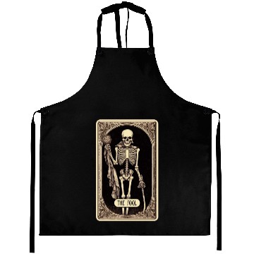 Discover The Fool Skeleton Tarot Card Aprons