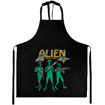 Discover Protect Area 51 Aliens Aprons