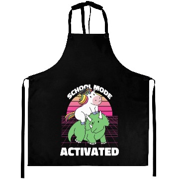 Discover Student Unicorn Triceratops Dino Back To School Aprons
