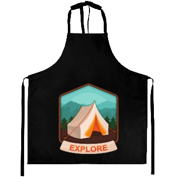 Discover Gone Camping Aprons