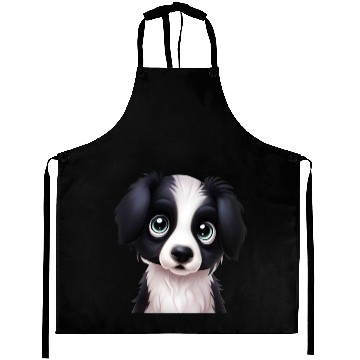 Discover Elegant Border Collie Portrait Aprons