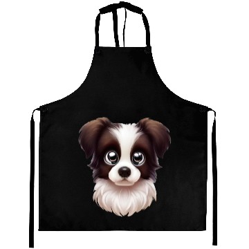 Discover Playful Border Collie Portrait Aprons