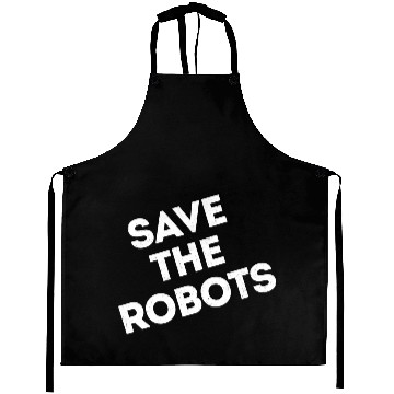 Discover Save the Robots NYC dark Aprons