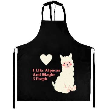 Discover Alpaca Lover cute blue Aprons