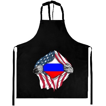 Discover Russian American Blood Inside Me Country Flags Aprons