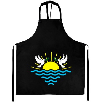 Discover sunset white pigeons Aprons