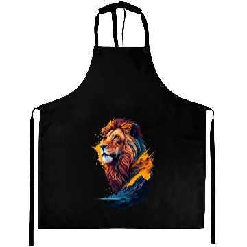 Discover Abstract Lion illustration Aprons