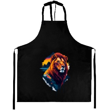 Discover Abstract Lion illustration Aprons