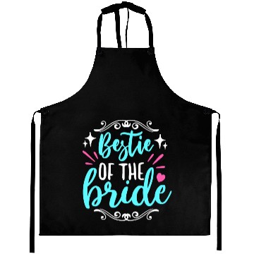 Discover Maid Of Honor Bestie Of The Bride Wedding Bridal Aprons