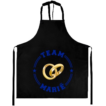 Discover TEAM MARIE College Round Blue Aprons