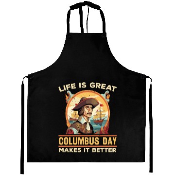 Discover Christopher Columbus Italian American Columbus Day Aprons
