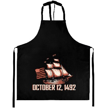 Discover Christopher Columbus Italian American Columbus Day Aprons