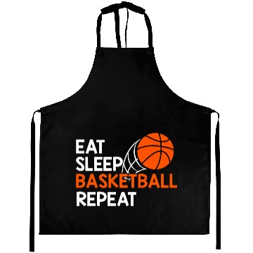 Discover Eat Sleep Basketball Repeat gift music Aprons