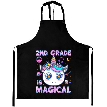 Discover 2nd Grade Is Magical Unicorn Back to School Aprons