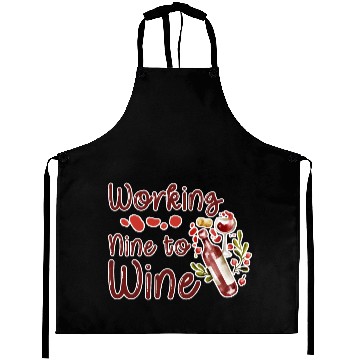 Discover Working Nine To Wine 2 Aprons