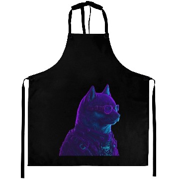 Discover Neon Punk Dogedroid Aprons