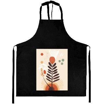 Discover Minimalist Botany Mid Century Style Silhouette Aprons
