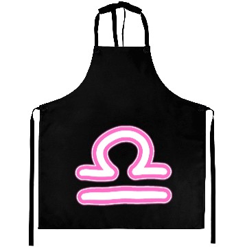 Discover Libra Zodiac Sign Neon Pink Aprons