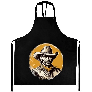 Discover Howdy Partner! Retro Vintage Wild West Cowboy Aprons
