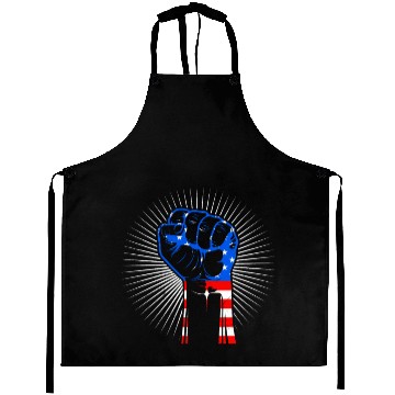 Discover American Fist Stars and Stripes USA Party Aprons