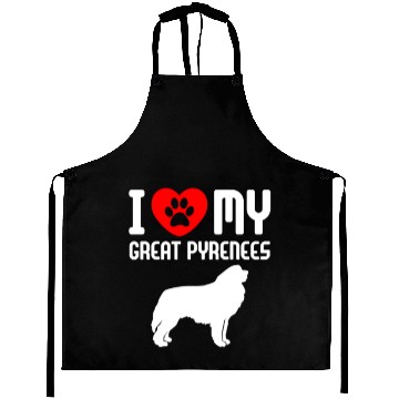 Discover I Love My Great Pyrenees Aprons