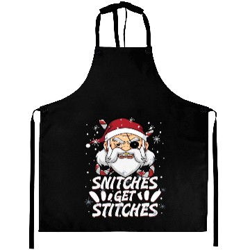 Discover Snitches Get Stitches Santa Hat Funny Santa Pirate Aprons