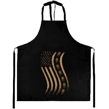 Discover Cicada Line In Waving Distressed Us Flag For Aprons