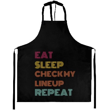 Discover Eat Sleep Check Line Up Repeat Fantasy Football Aprons