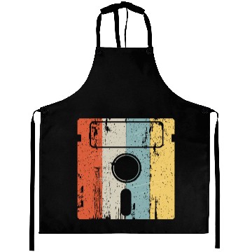Discover Programmer Nerd Computer Floppy Disc Retro Vintage Aprons