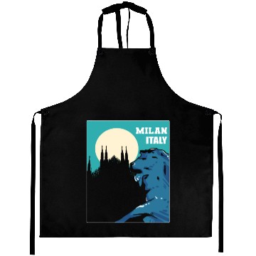 Discover Milan Italy Tourist Gift Aprons