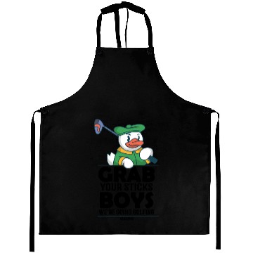 Discover Duck plays golf Aprons
