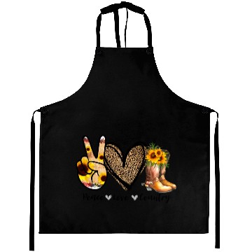 Discover Sunflower Peace Love Country Cowgirl Midwest Boot Aprons