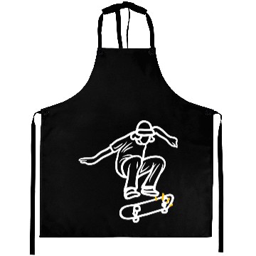Discover Modern Illustrated Skateboard Aprons