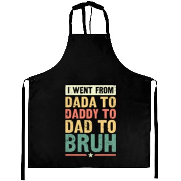 Discover Dada Daddy Dad Bruh Fathers Day Vintage Funny Aprons