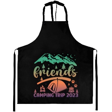 Discover Friends Camping Trip Camping Lover Camper stars Aprons