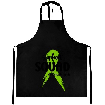 Discover Support Squad Mental Health Awareness Lime Green Aprons