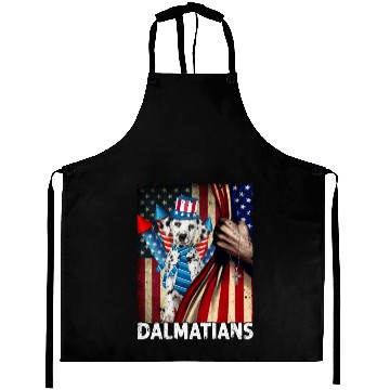 Discover Dalmatian 4th of July pride flag Aprons