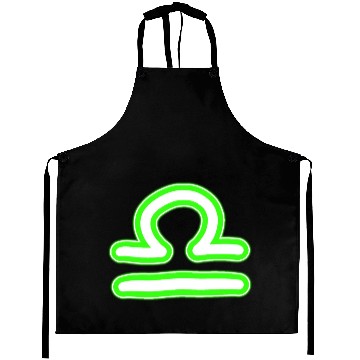 Discover Libra Zodiac Sign Neon Green Aprons