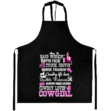 Discover Barrel Racing Cowgirl Aprons