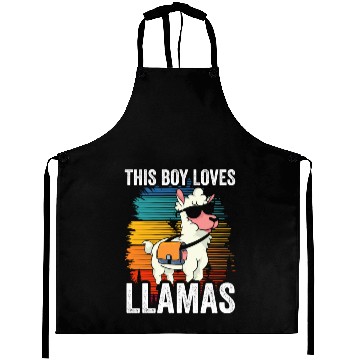 Discover This Boy Loves Llamas Animal Llama Cute Sayings Aprons