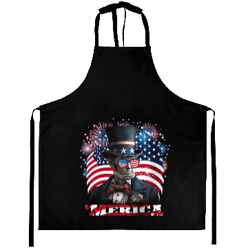 Discover Merica Lincoln Independence Day Party 4th July Aprons