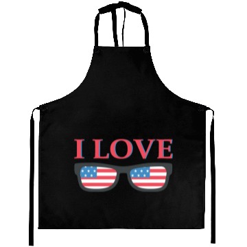 Discover I Love America Aprons