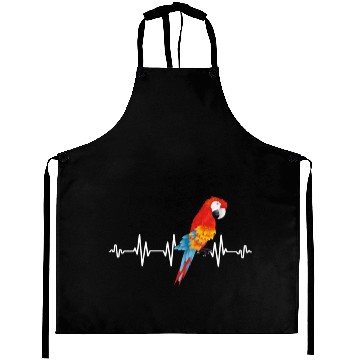 Discover Macaw Heart Beat Parrot lover Macaws Parrots Aprons