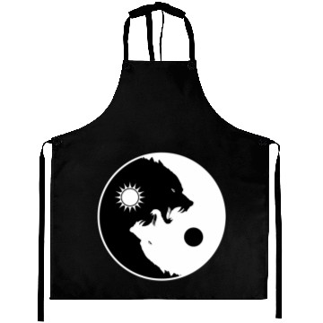 Discover Yin Yang Wolf Spirits Aprons
