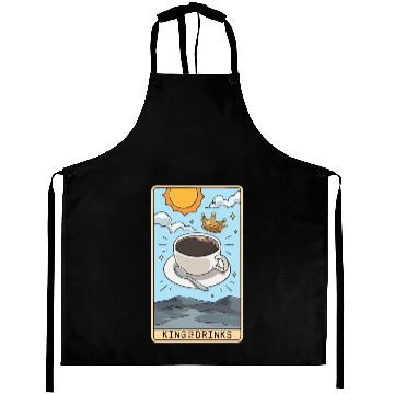 Discover Tarot Card Reader Hot Coffee Drinker Caffeine Aprons