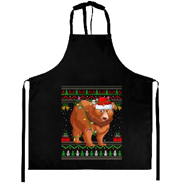 Discover Bear Animal Ugly Grizzly Bear Aprons