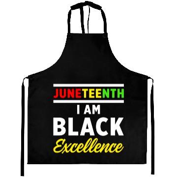 Discover Juneteenth Excellence Black African American Flag Aprons