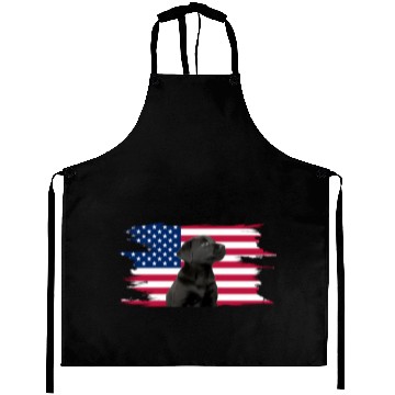 Discover American Flag Dog Black Lab Puppy Aprons