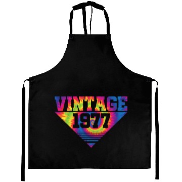 Discover Vintage 1977 Tie Dye Splash Color Triangle Aprons